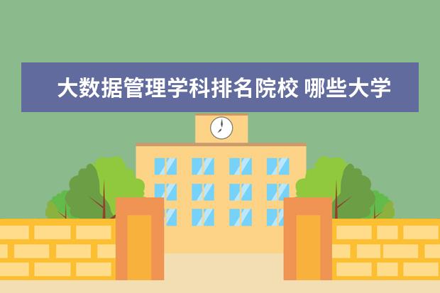 大数据管理学科排名院校 哪些大学的信息管理与信息系统专业好?