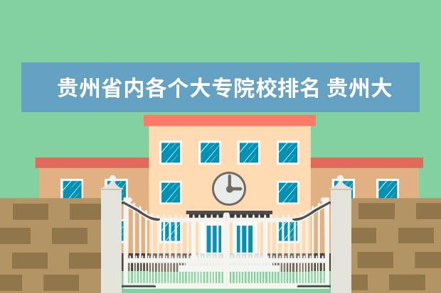 贵州省内各个大专院校排名 贵州大专院校排名