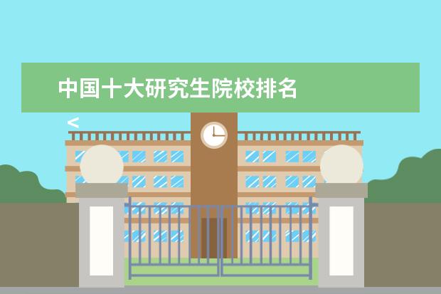 中国十大研究生院校排名    <strong>    参考资料：    QS世界大学排名_百度百科   </strong>   <br/>