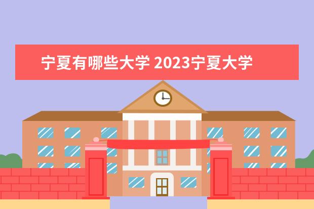 宁夏有哪些大学 2023宁夏大学排名  好不好