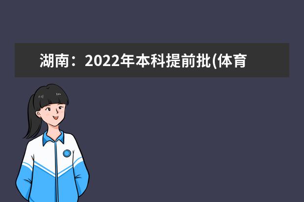 湖南：2022年本科提前批(體育類馬克思主義理論專業(yè)及公費(fèi)師范生)征集志愿投檔分?jǐn)?shù)線