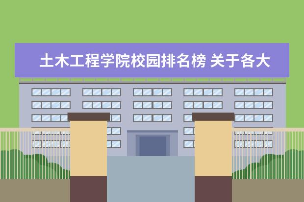 土木工程学院校园排名榜 关于各大学建筑系的排名及录取分数线