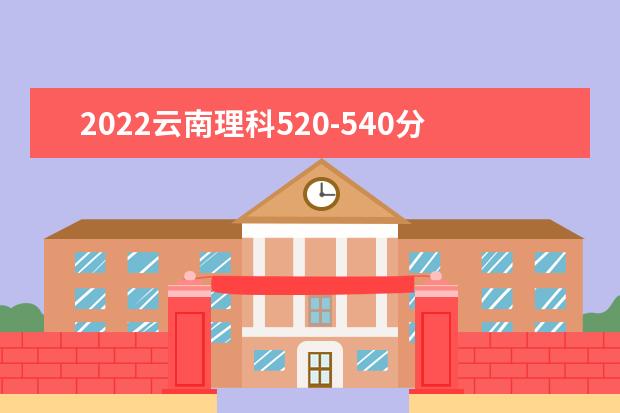 2022云南理科520-540分能上什么大学？