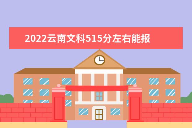 2022云南文科515分左右能报哪些学校？