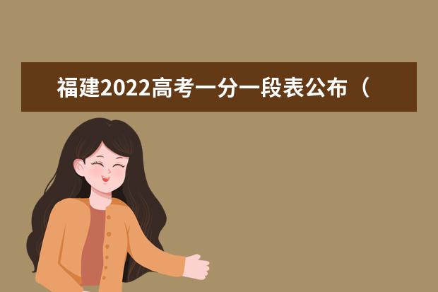 福建2022高考一分一段表公布（物理類）