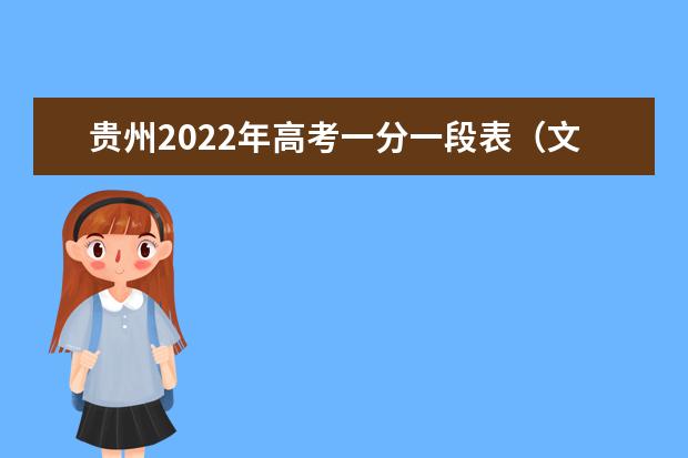 貴州2022年高考一分一段表（文史類）