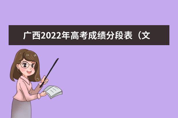 广西2022年高考成绩分段表（文科）