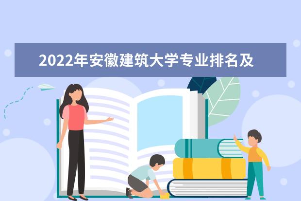 2022年安徽建筑大学专业排名及介绍 哪些专业最好 2022适合女生的专业有哪些 什么专业好就业