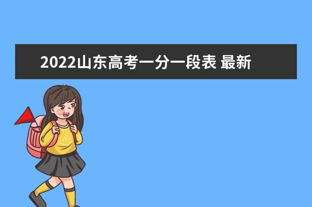 2022山東高考一分一段表 最新成績排名