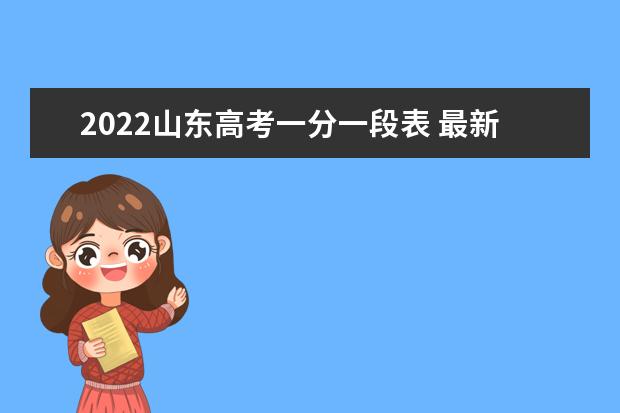 2022山東高考一分一段表 最新高考成績排名