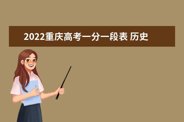 2022重庆高考一分一段表 历史类成绩排名