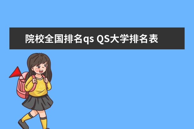 院校全國排名qs QS大學(xué)排名表示什么意思?