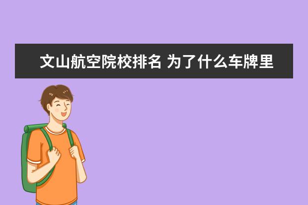 文山航空院校排名 为了什么车牌里要带有如:Y,D,W,H此字母各是什么意思...