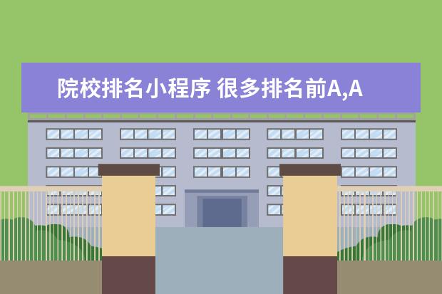 院校排名小程序 很多排名前A,A+,B这些是什么意思