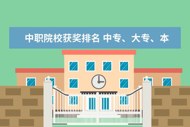 中职院校获奖排名 中专、大专、本科的职业技能大赛冠军的奖金? - 百度...