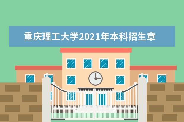 重庆理工大学2021年本科招生章程  怎样
