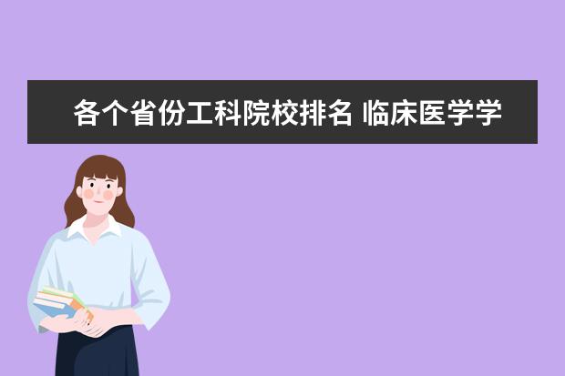 各个省份工科院校排名 临床医学学校(二本)排名?