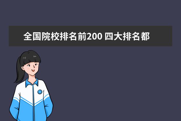 全国院校排名前200 四大排名都在前200的学校