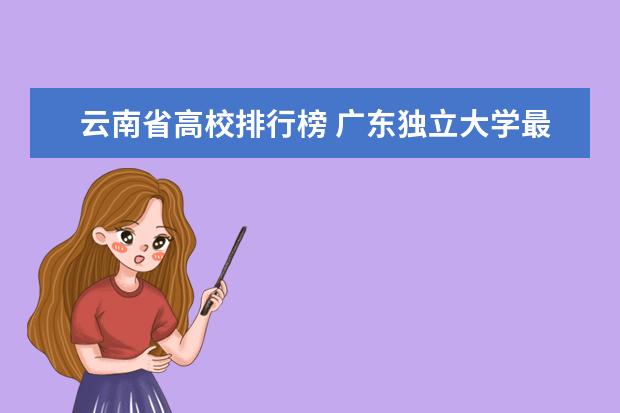 云南省高校排行榜 广东独立大学最新排名