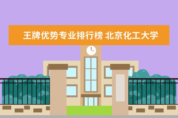 王牌优势专业排行榜 北京化工大学全国排名