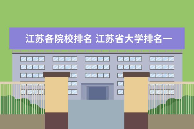 江苏各院校排名 江苏省大学排名一览表