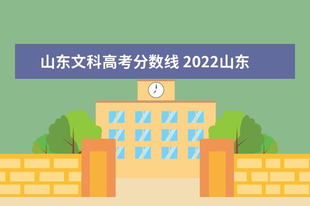 山东文科高考分数线 2022山东文科本科录取分数线