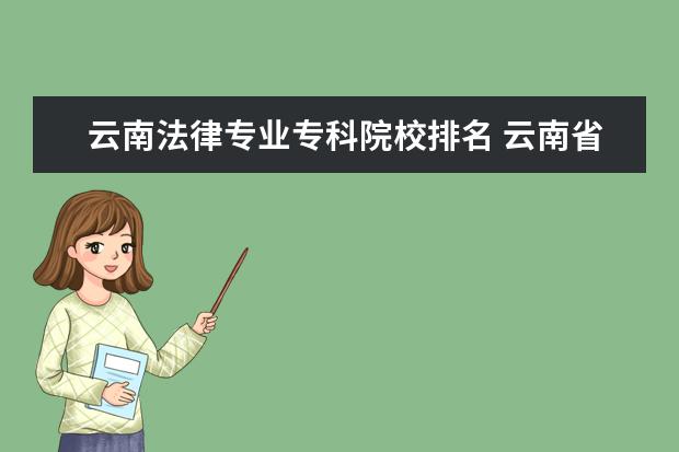 云南法律专业专科院校排名 云南省专科学校排名