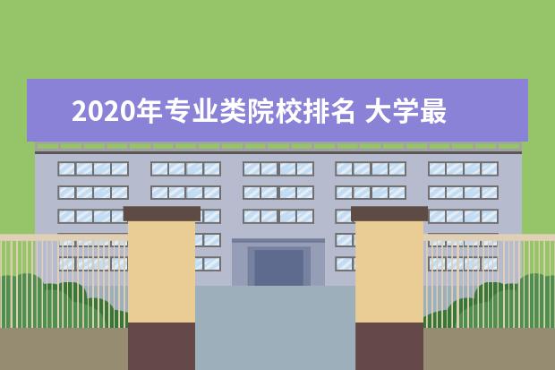 2020年专业类院校排名 大学最好专业排名