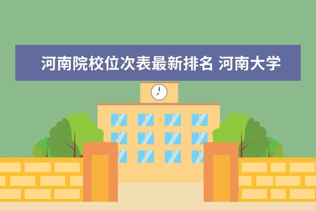 河南院校位次表最新排名 河南大學(xué)近三年分?jǐn)?shù)線及位次