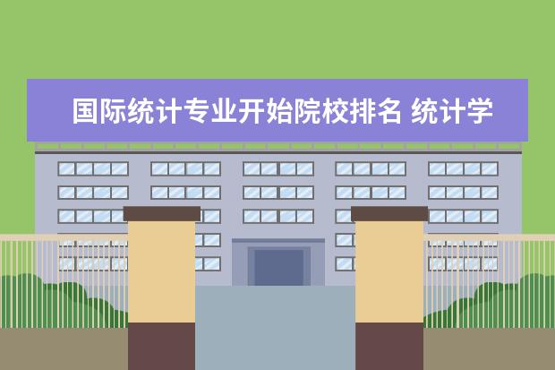 国际统计专业开始院校排名 统计学专业大学排名