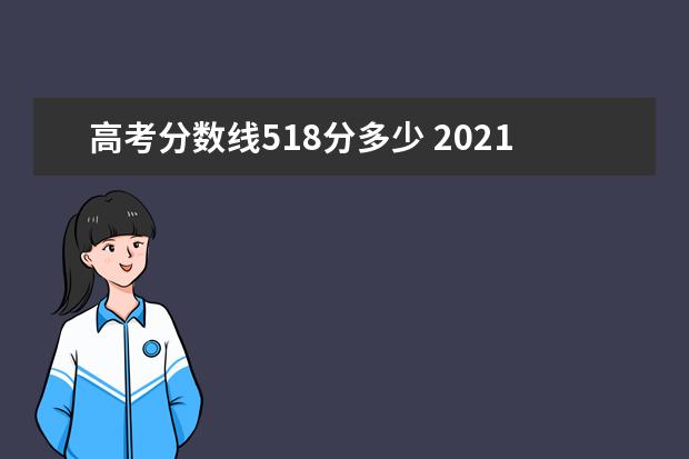 高考分数线518分多少 2021高考一本分数线多少