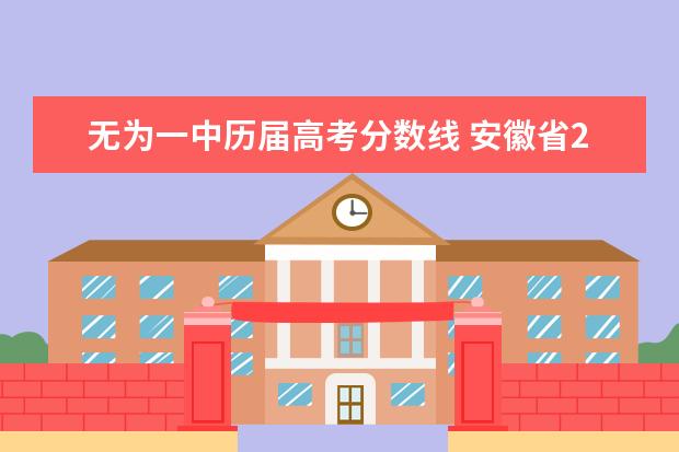 无为一中历届高考分数线 安徽省2009届理科学分数线大概是多少