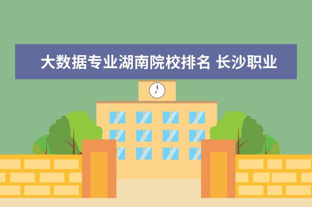 大数据专业湖南院校排名 长沙职业学校排名