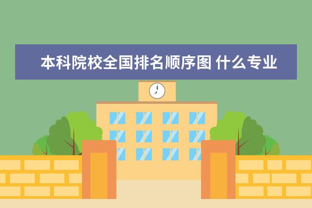 本科院校全国排名顺序图 什么专业吃香