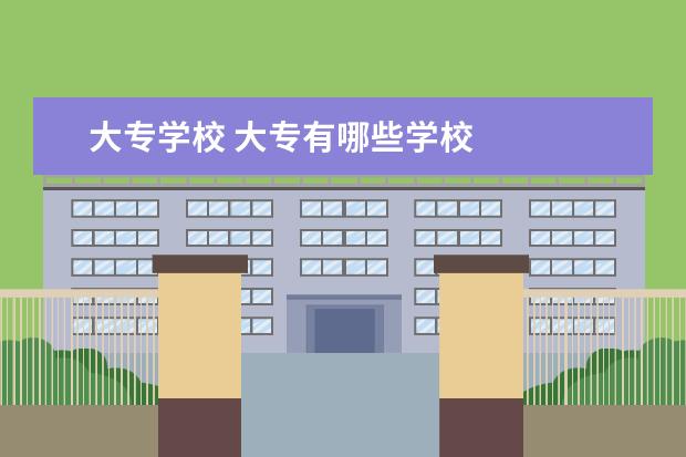 大专学校 大专有哪些学校