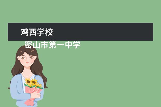 鸡西学校 
  密山市第一中学