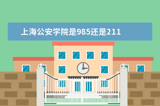 上海公安学院是985还是211 上海公安学院排名多少