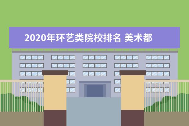 2020年环艺类院校排名 美术都有些什么专业?