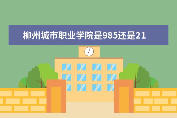 柳州城市职业学院是985还是211 柳州城市职业学院排名多少