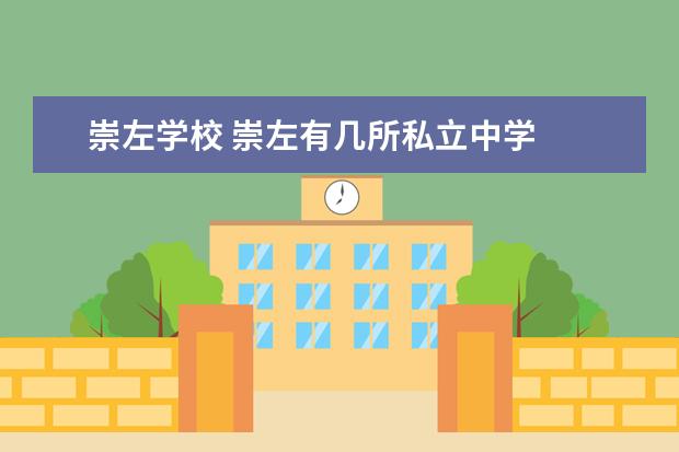 崇左学校 崇左有几所私立中学