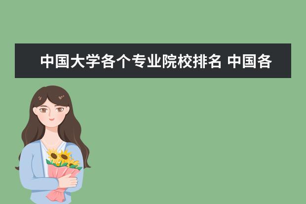 中国大学各个专业院校排名 中国各大学专业排名?