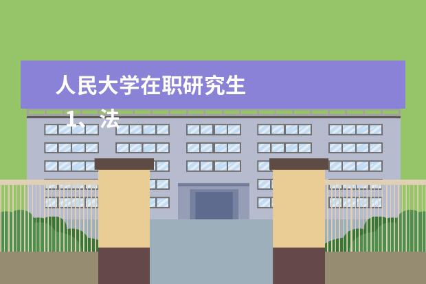 人民大学在职研究生 
  1、法学：