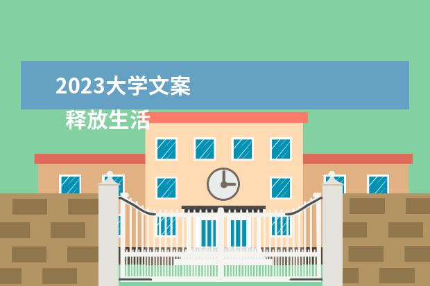 2023大学文案 
  释放生活压力的经典句子2023(篇一)