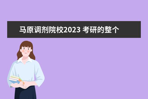 马原调剂院校2023 考研的整个流程
