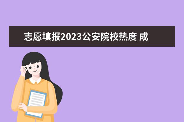 志愿填報(bào)2023公安院校熱度 成人高考專升本?