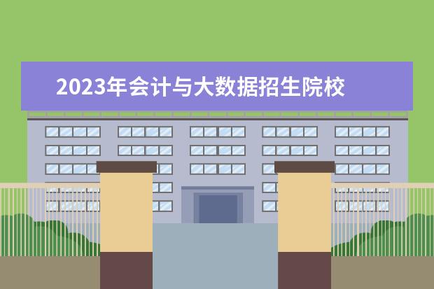 2023年会计与大数据招生院校 2023年大数据与会计专业主要学什么 有哪些课程 - 百...