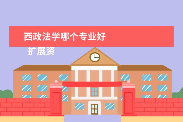 西政法学哪个专业好 
  扩展资料