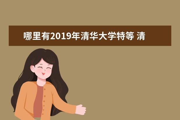 哪里有2019年清华大学特等 清华大学2019年录取分数线