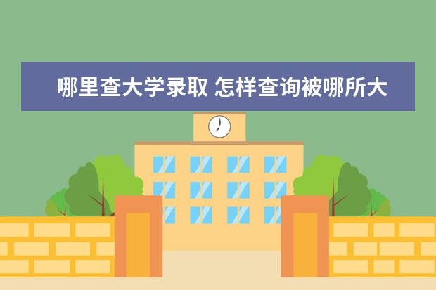 哪里查大学录取 怎样查询被哪所大学录取了