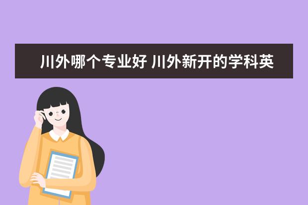 川外哪个专业好 川外新开的学科英语和川师,哪个好就业一点? - 百度...